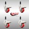 Service Caster 3.5 Inch 316SS Red Poly Swivel 3/4 Inch Expanding Stem Caster Set Lock Brake SCC-SS316TTLEX20S3514-PPUB-RED-34-4 - alternate 4